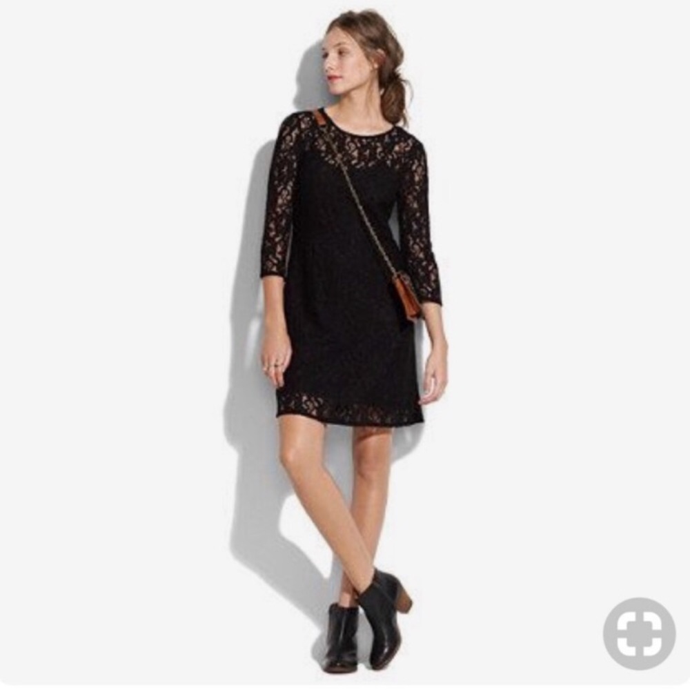 Madewell Broadway & Broome Black Lace Dress Sz 0